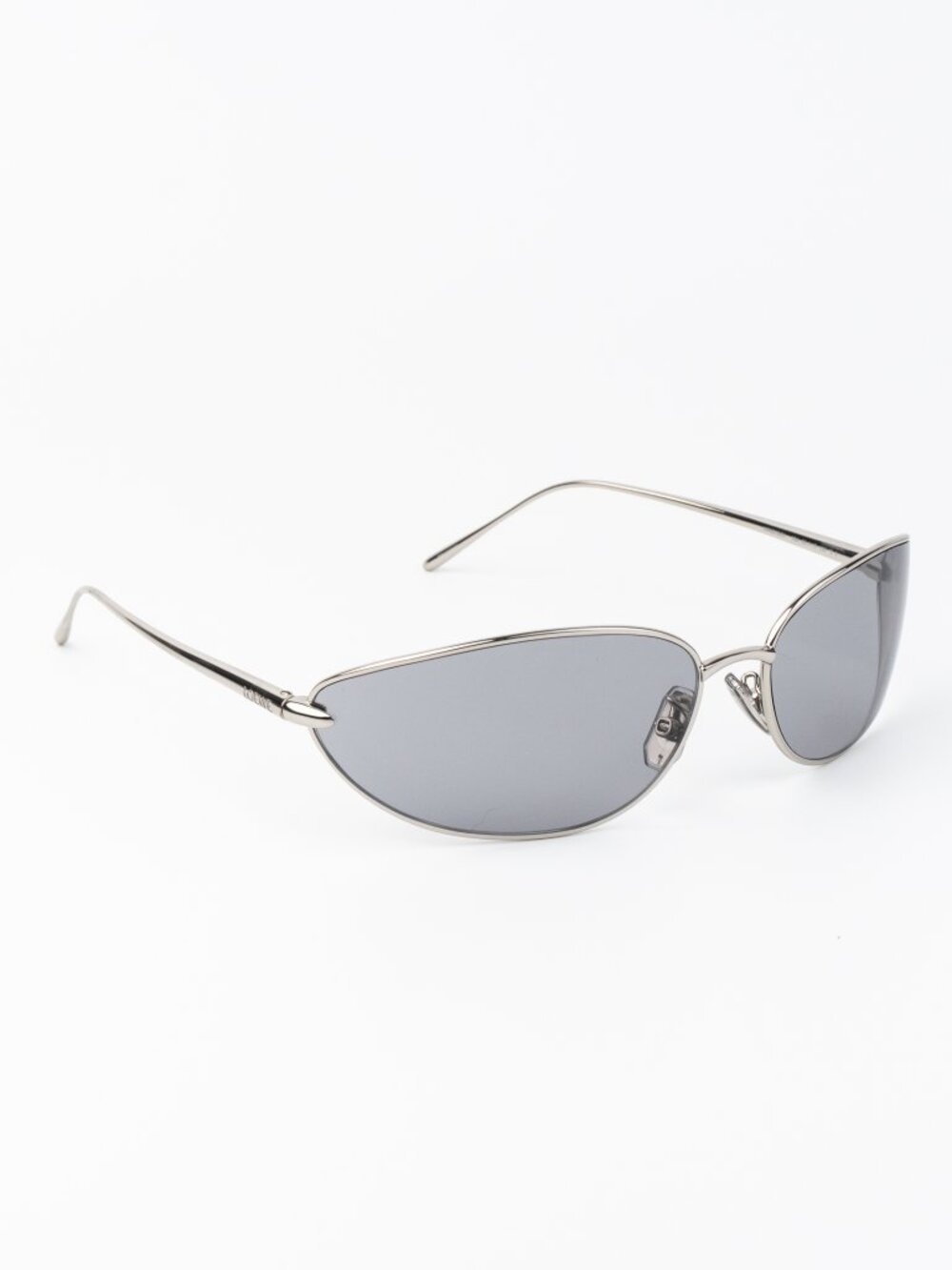 Loewe Men Sunglasses Silver Grey Wraparound LW40164U 16A NEW AUTHENTIC